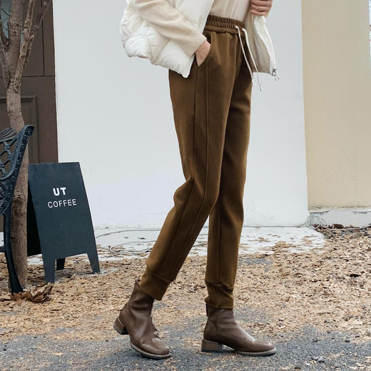 【百图lulu定制】【黑科技防风裤】暖心绒 经典百搭 上身显瘦 防风保暖 休闲裤 商品图9