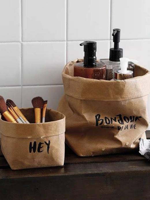 可水洗加厚牛皮纸袋防油牛皮纸袋厨房冰箱蔬菜收纳袋 商品图1