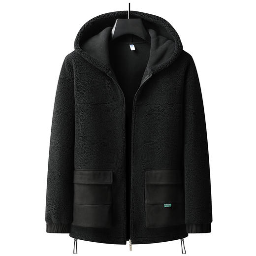 【新款DPJ】大依优型大码男装连帽羊羔绒外套棉服休闲棉衣潮款加肥加大上衣男士 商品图1