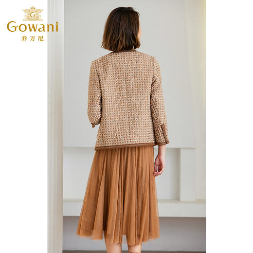 乔万尼小香风短外套秋冬新款v领显瘦设计ET4B913 商品图4