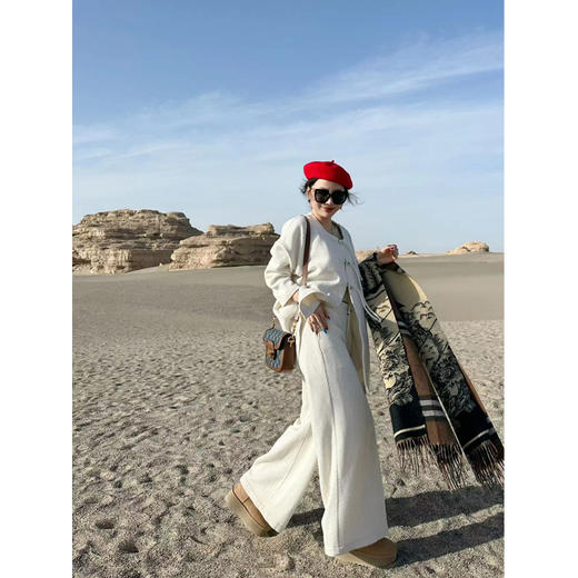 
【抖音专属】阔腿裤（23809716-玉色） 商品图2