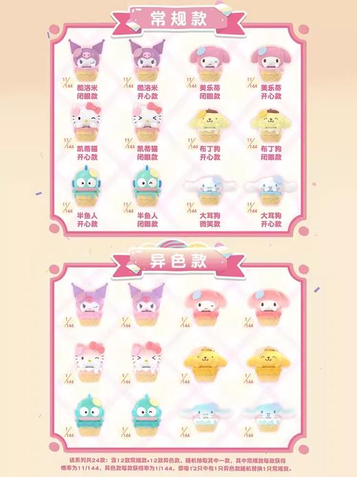 玩点无限 三丽鸥家族 甜筒系列 叠叠乐 全24种 12只/盒 商品图1