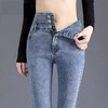 【加绒显瘦】黑色加绒加厚牛仔裤女高腰2023秋冬新款显瘦弹力紧身铅笔小脚裤子 nzk23 商品缩略图4