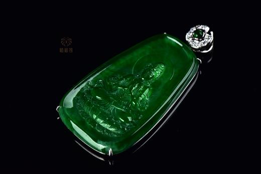 【慈悲为怀】满绿观音翡翠坠     GZ12309093 商品图4