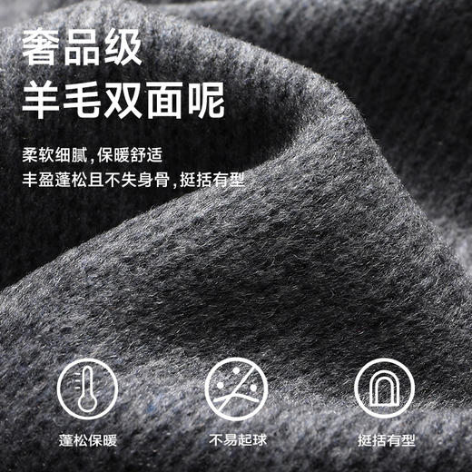 【70%绵羊毛】【新款DAB】大依优型大码男装羊毛呢双面呢大衣大衣外套手工呢子中长款胖子休闲男士 商品图1