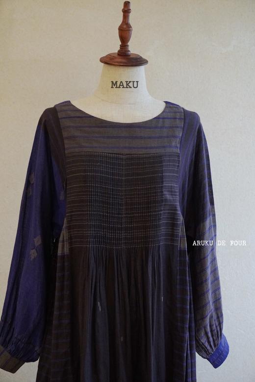 MAKU textiles｜印花蓝染连衣裙 商品图3