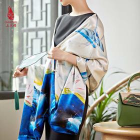 SAINTJOY/上久楷真丝披肩女式真丝披肩PJS21003水荷风裳