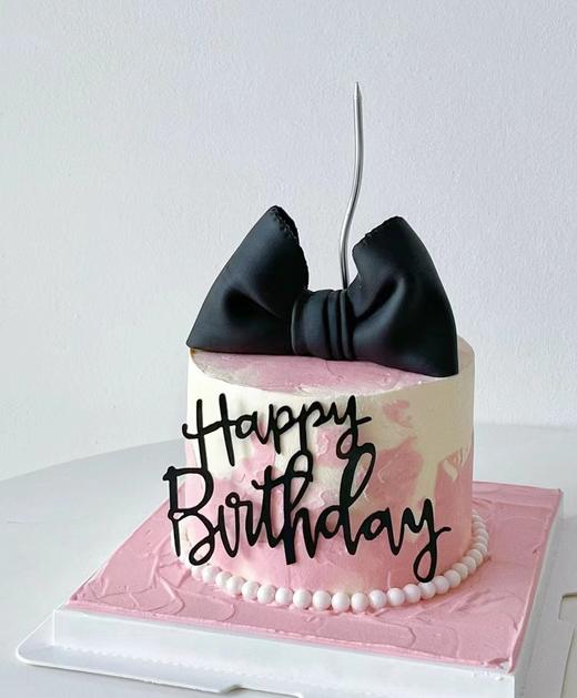 【生日蛋糕】翻糖蝴蝶结款 商品图0