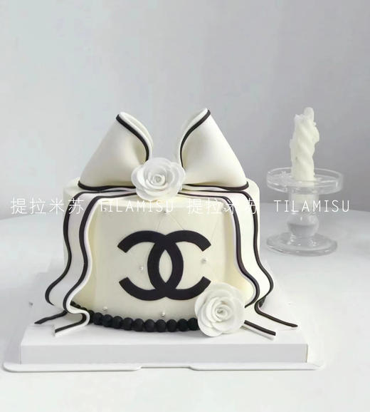【动物奶油】名媛风香奈儿生日蛋糕 商品图0