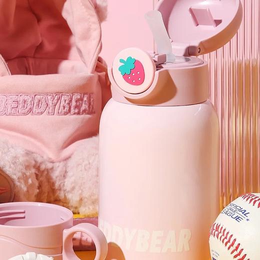 杯具熊（BEDDYBEAR）儿童保温杯316不锈钢毛绒吸管杯网红多用学生水杯送女生 生日礼物 摘星熊 630ML 商品图6