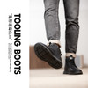 马丁靴黑色隐形内增高6cm靴子男款牛皮休闲保暖鞋子 商品缩略图4