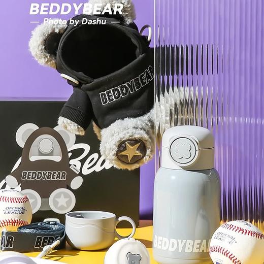 杯具熊（BEDDYBEAR）儿童保温杯316不锈钢毛绒吸管杯网红多用学生水杯送女生 生日礼物 摘星熊 630ML 商品图7