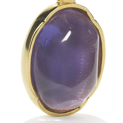 北京仓｜Goossens Paris-Cabochons-兰花紫色 耳环（不对称）［法国设计师］ 商品图2