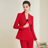 IWY/高端红色西装职业女裤套装女总裁年会宴会西服微喇长裤正装气质233042C1+P3 商品缩略图4