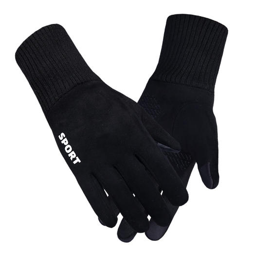 【加绒触屏防滑❗️冬款保暖手套】有弹力，防风更保暖，手套男冬季保暖加绒防滑骑行防风分指麂皮绒学生韩版女防寒可触屏父亲节礼物新年礼盒年货礼盒 商品图4