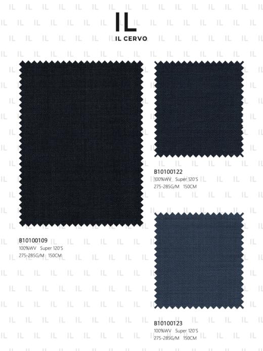 IL CERVO Super 120's 澳洲美丽诺羊毛藏蓝色全麻衬套装 商品图5