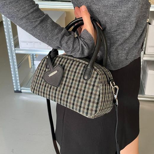 geemaa 格纹毛呢波士顿包 商品图5