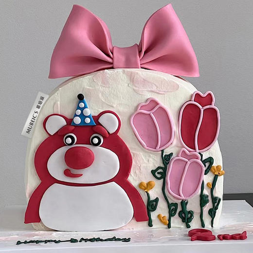 草莓熊蝴蝶结蛋糕S102 商品图0