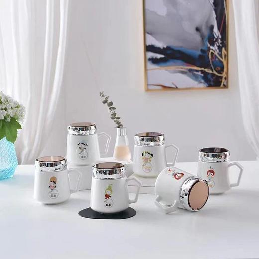 可爱喜乐小九果陶瓷水杯 商品图4