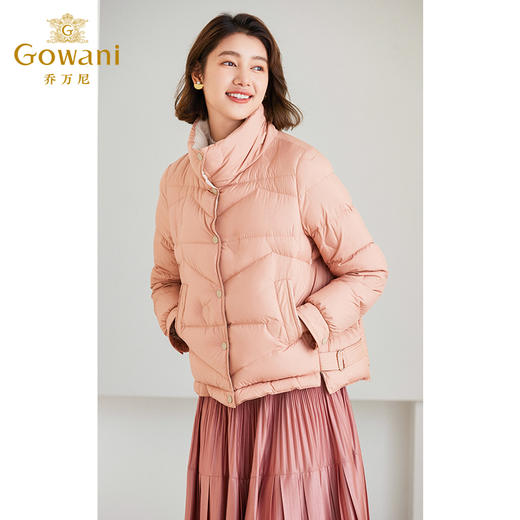乔万尼羽绒服女冬季新款短款简约纯色设计ET4T987 商品图1
