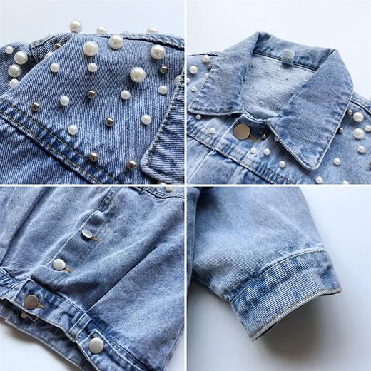 【韩版设计！尽显可爱风采】女童牛仔外套2023春秋新款小女孩韩版水洗牛仔外套童装，点缀着时尚的元素，让孩子穿出青春的味道。ry 商品图4