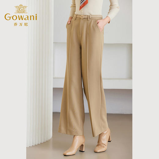 乔万尼裤子女秋冬新款直筒阔腿裤显瘦时髦ET4F907 商品图2