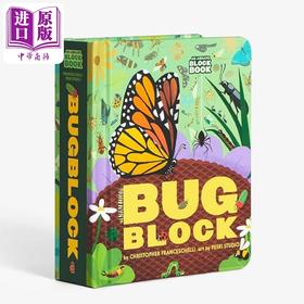 【中商原版】An Abrams Block Book Bugblock 昆虫字母立体书 英文原版进口图书 儿童绘本 动物知识科普图画书 折叠翻翻页