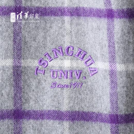 清华文创格子纹学院风围巾 商品图2