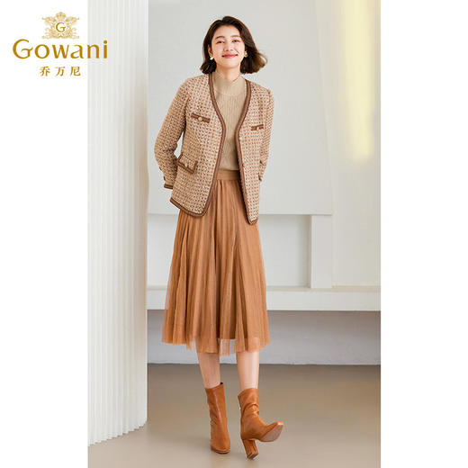 乔万尼小香风短外套秋冬新款v领显瘦设计ET4B913 商品图2