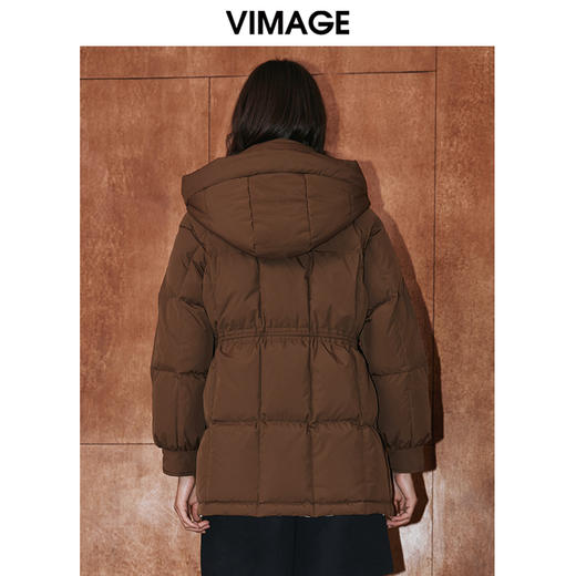 VIMAGE纬漫纪冬季时尚保暖连帽保暖白鸭绒羽绒服V2011607 商品图5