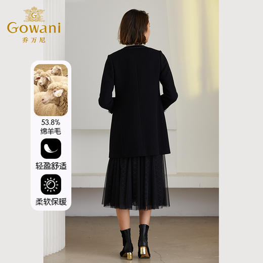 乔万尼秋冬新款羊毛大衣小香风外套女高级感ET4A912 商品图4