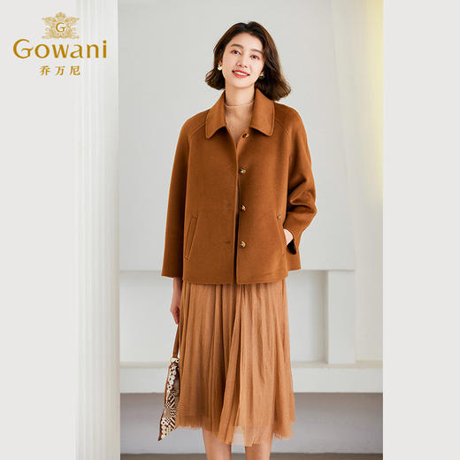 【羊绒】乔万尼秋冬新款羊毛羊绒短外套减龄翻领设计ET4B900 商品图1