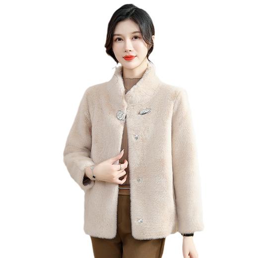 JSF116 洋气中老年女装高贵水貂毛大衣皮毛一体貂绒外套妈妈装秋冬皮草 商品图4