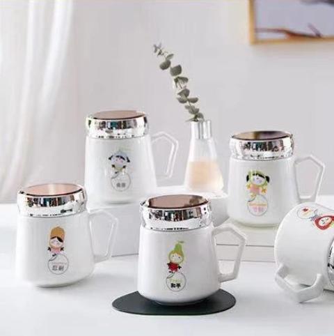 可爱喜乐小九果陶瓷水杯 商品图1