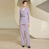 IWY/紫色西装外套女长袖气质高端时尚职业装套装233012C1+P6 商品缩略图0