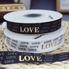 2cm宽 40码 LOVE彩带 黑色/白色 花束蛋糕盒礼品打包彩带 商品缩略图0