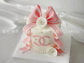 【动物奶油】粉色香奈儿生日蛋糕