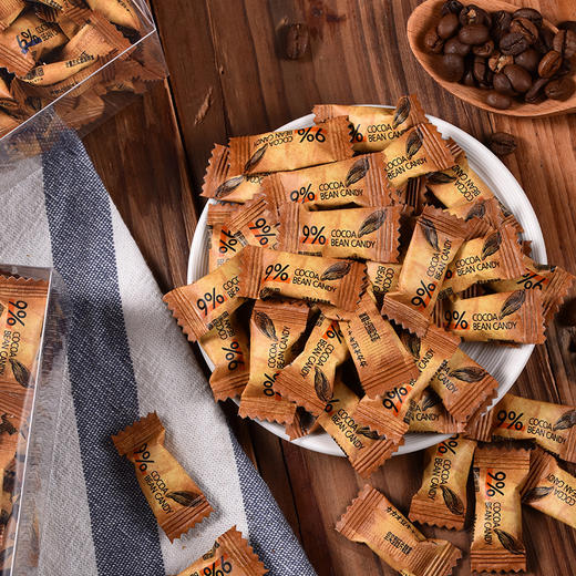 【丝滑口感！香醇浓郁】网红即食可可豆糖，咀嚼压缩咖啡糖醇香可嚼巧克力豆糖果手工制作健康美味 商品图3