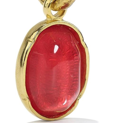 北京仓｜Goossens Paris-新春Look-Cabochons 石榴红色 耳环（不对称）［法国设计师］ 商品图3