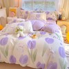 【四季通用】新款磨毛亲肤斜纹印花磨毛四件套简约风 舒适睡眠 床上用品四件套 商品缩略图3