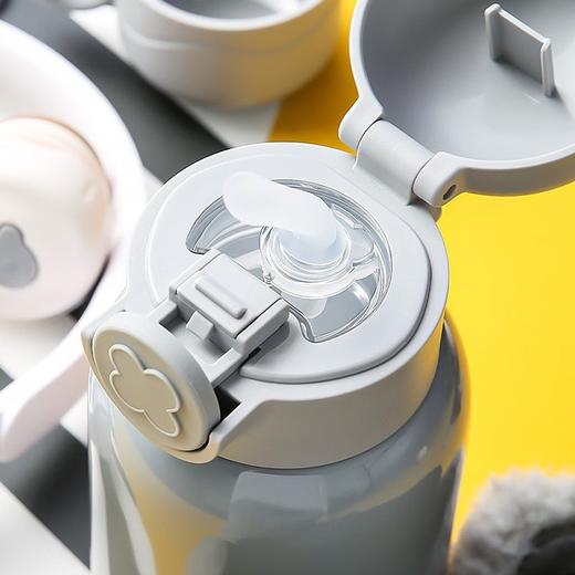 杯具熊（BEDDYBEAR）儿童保温杯316不锈钢毛绒吸管杯网红多用学生水杯送女生 生日礼物 摘星熊 630ML 商品图3