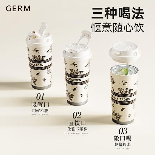格沵（germ）栀子花保温杯咖啡杯女高颜值潮流水杯316不锈钢便携随行杯子500ML 商品图2