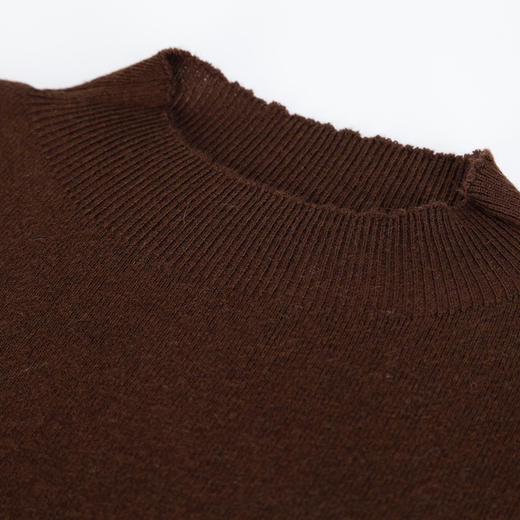 NG672斯尔丽2023秋冬新款宽松简约时尚半高领不包肉不贴身针织连衣裙 商品图4