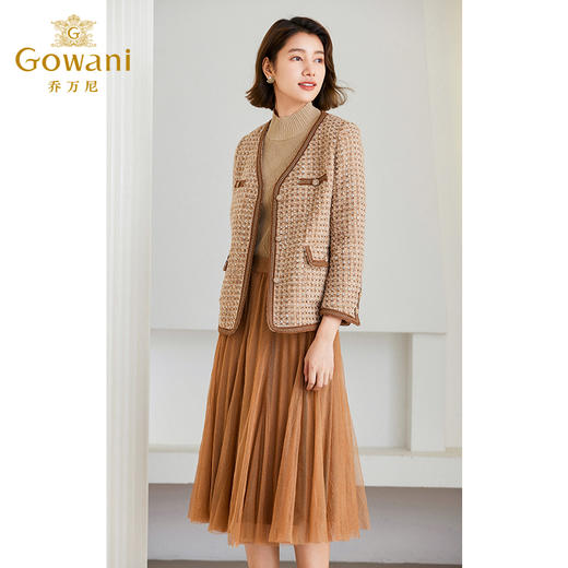 乔万尼小香风短外套秋冬新款v领显瘦设计ET4B913 商品图3