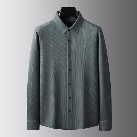 【新款DDA】大依优型大码加绒衬衫加肥加大休闲商务宽松弹力肥佬上衣打底男士胖子 商品图1