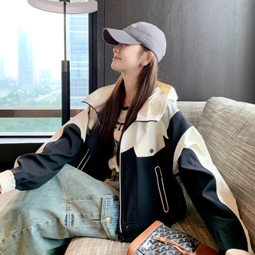 裁缝学苑AX138拼色工装衣外套纸样冲锋衣女装开衫连帽上衣打版裁剪样板 商品图2