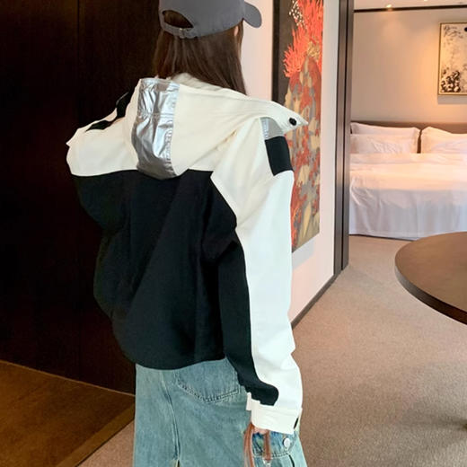 裁缝学苑AX138拼色工装衣外套纸样冲锋衣女装开衫连帽上衣打版裁剪样板 商品图4