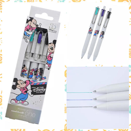 日本三菱UNI小浓芯迪士尼30周年限定中性笔套装 商品图0