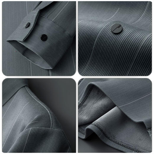 【新款DDA】大依优型大码加绒衬衫加肥加大休闲商务宽松弹力肥佬上衣打底男士胖子 商品图3