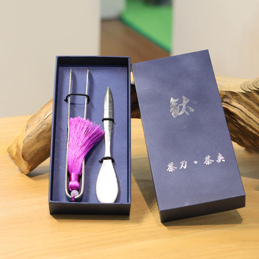 博雅集 茶刀夹套装 钛功夫茶泡茶工具茶夹茶刀茶具配件 商品图0
